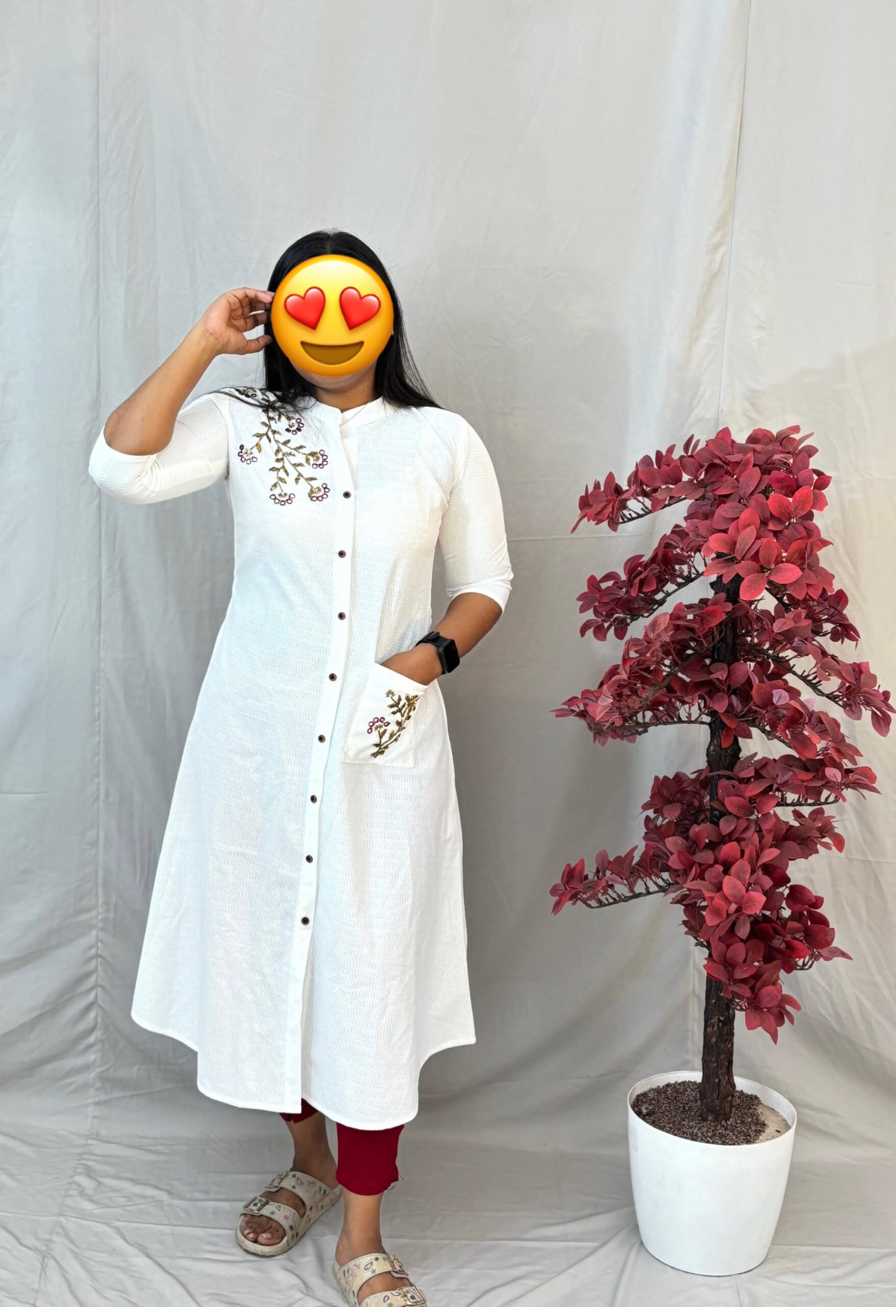 A LINE IMPORTED FABRIC KURTI-1014