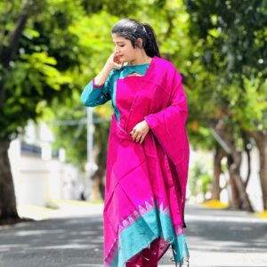 RAW SILK STRAIGHT CHUDITHAR SET-1019