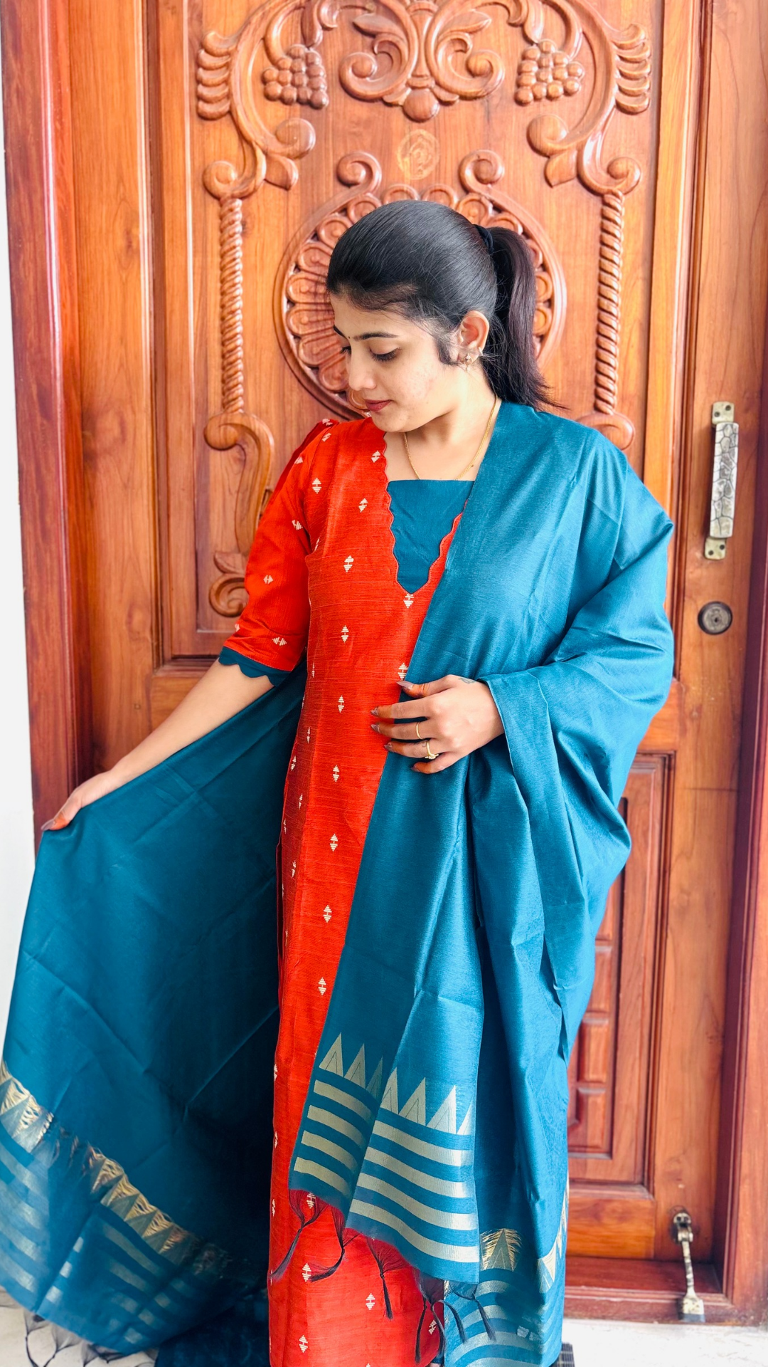 RAW SILK STRAIGHT CHUDITHAR-1023 - Image 3