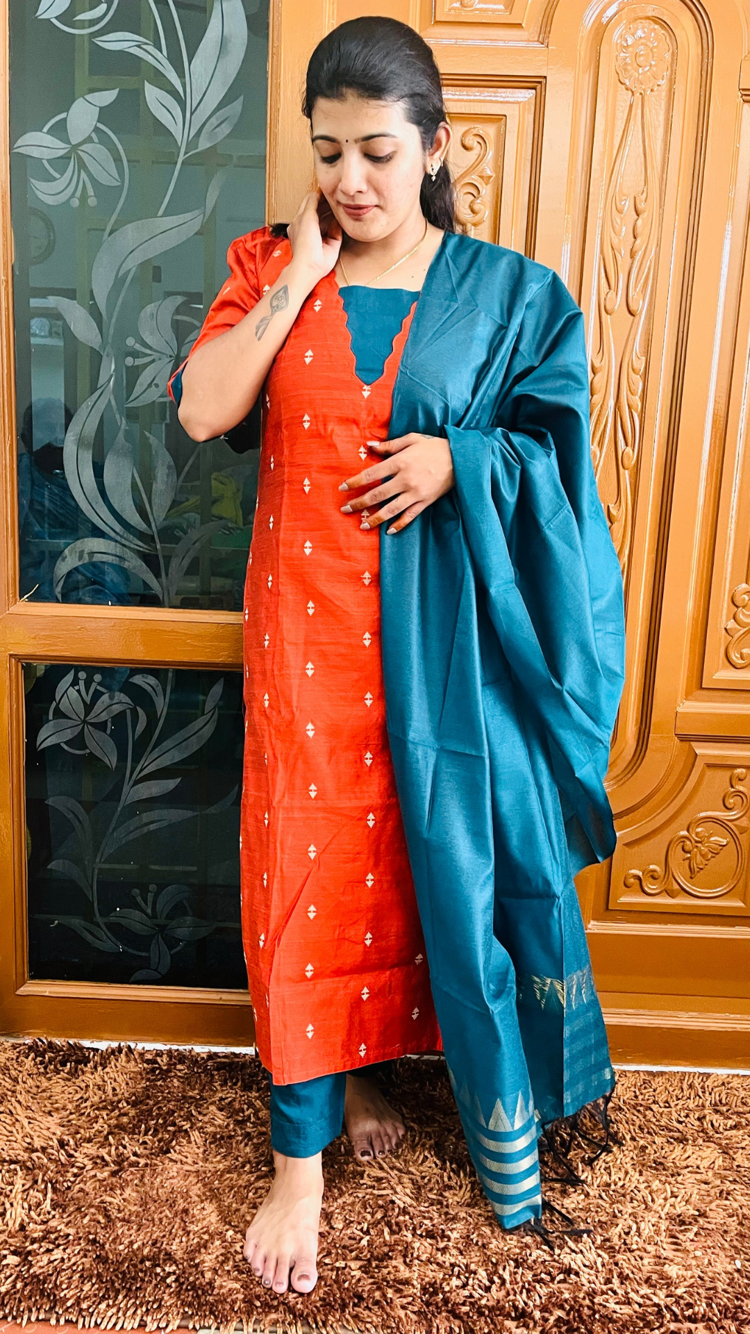 RAW SILK STRAIGHT CHUDITHAR-1023