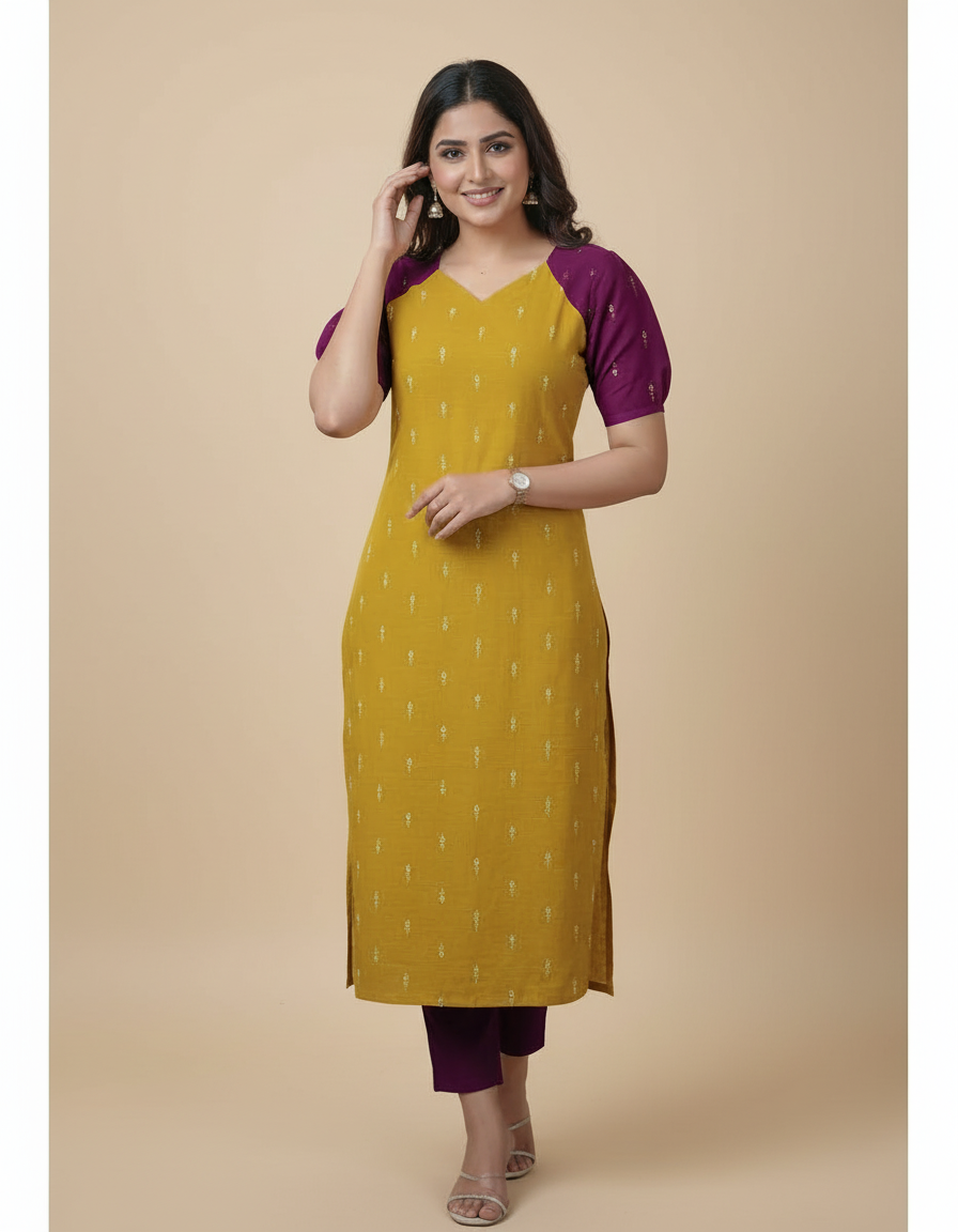 RAW SILK KURTI TOP-1035 - Image 2