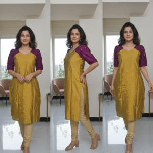 RAW SILK KURTI TOP-1035